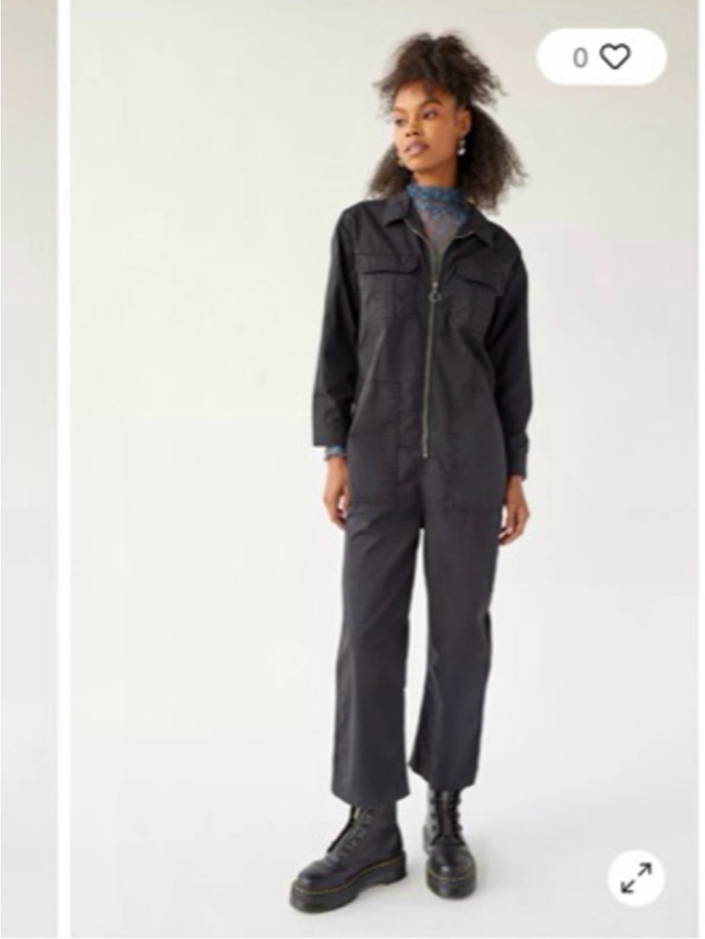 Pistola Black Zip-Front Utility Jumpsuit